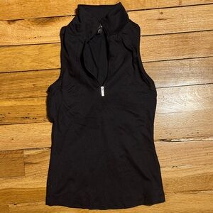 bebe Black Sleeveless Zip-Up Tank FINAL PRiCE!